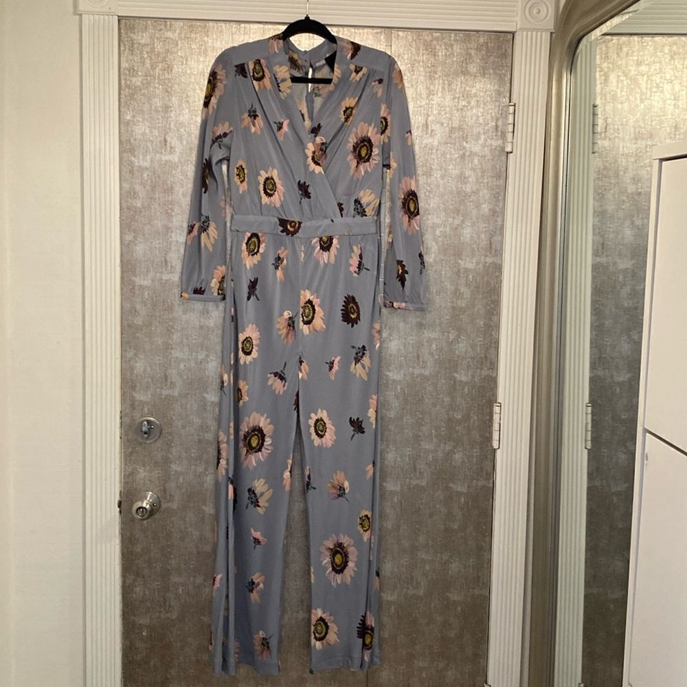 No.6 Store 100% silk flower print jumpsuit, size 2